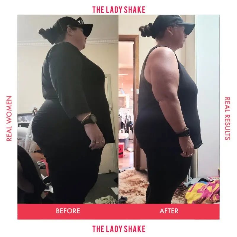 Tina was ready for a change... 30kgs gone thanks to The Lady Shake!